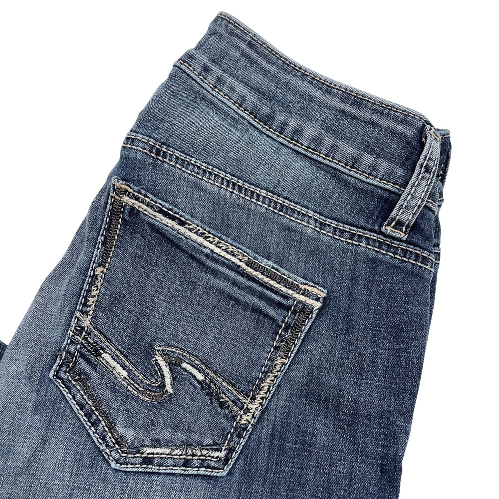 Silver Jeans Co Suki Straight Curvy Womens W28 L31 Mid Rise Stretch Denim‎ Jeans